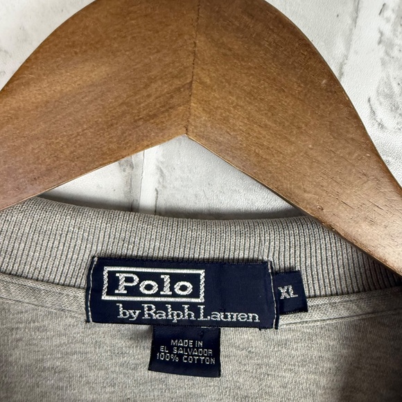 Polo Ralph Lauren Solid Heather Gray Casual Collared Shirt Mens XL - Picture 3 of 6
